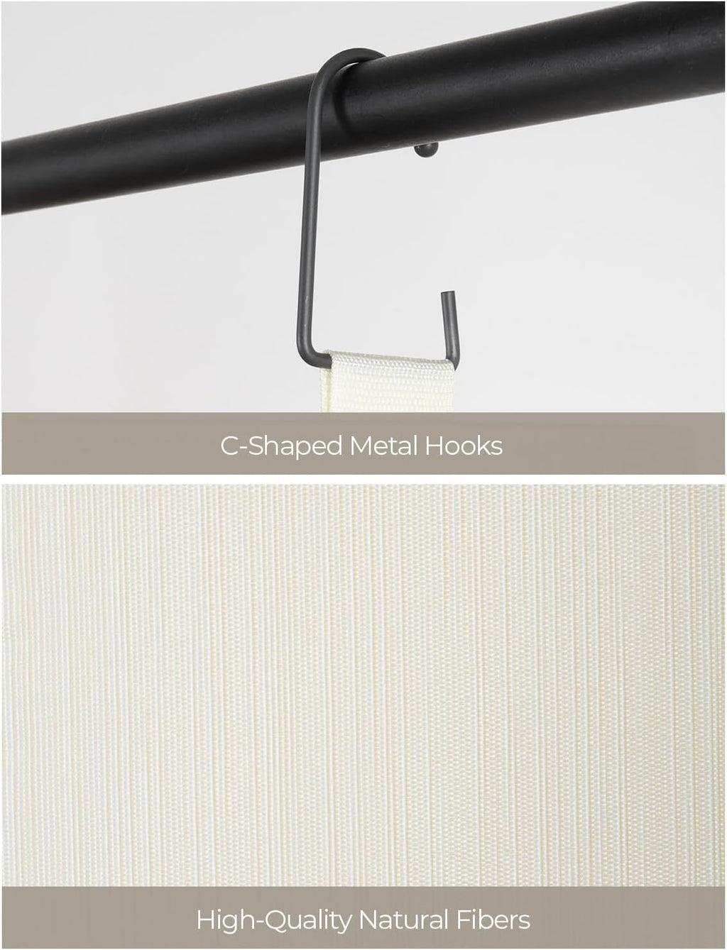 StorageWorks Hanging Closet Organizer, 3-Shelf Hanging Closet Shelves with Top Shelf, 15 ¾"W x 12" D x 31" H, Extra-Large Space, Ivory White