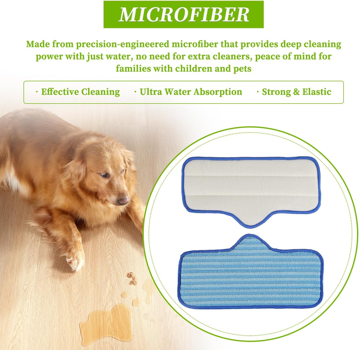 Reusable Microfiber Steam Mop Pad fit for Dupray Neat Steam Cleaner Steam Mop Cleaning Pads(Pack of 10pcs)