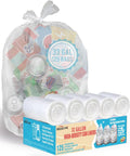 33 Gallon Trash Bags, 125 Count Bulk, Heavy Duty Clear Plastic Recycling Bags, Multi-purpose Garbage Bags for Home Commercial, Outdoor, Construction, Industrial, Lawn, Leaf