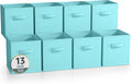 Sorbus 13 Inch Storage Bins - Sturdy Collapsible Fabric Storage Cubes with Handle - 8 Foldable Baskets for Organizing Clothes, Toys, Books - Storage Baskets for Shelves, Closets