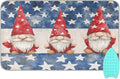 Three July 4th Gnomes Stars Ironing Mat for Table top Portable Ironing Pad Blanket for Washer Dryer Countertop Travel