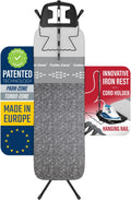 Bartnelli Heavy Duty Ironing Board 48x15 | Designed & Made in Europe with Patent Technology, Turbo & Park Zone