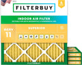 Filterbuy 23.5x23.5x1 Air Filter MERV 11 (MPR 1200) Allergen Defense Replacement (4-Pack), Electrostatic Pleated HVAC AC Furnace Filters, Made in USA (Actual Size: 23.38 x 23.38 x 0.75)