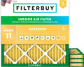 Filterbuy 11.25x11.25x1 Air Filter MERV 11 (MPR 1200) Allergen Defense Replacement (4-Pack), Electrostatic Pleated HVAC AC Furnace Filters, Made in USA (Actual Size: 11.25 x 11.25 x 0.75)