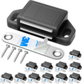 Cabinet Magnetic Catch Door Latch 30LB for Kitchen Drawer Magnets to Stay Closed Magnetic Catch Closet for Drawer（Black 12 Pack）