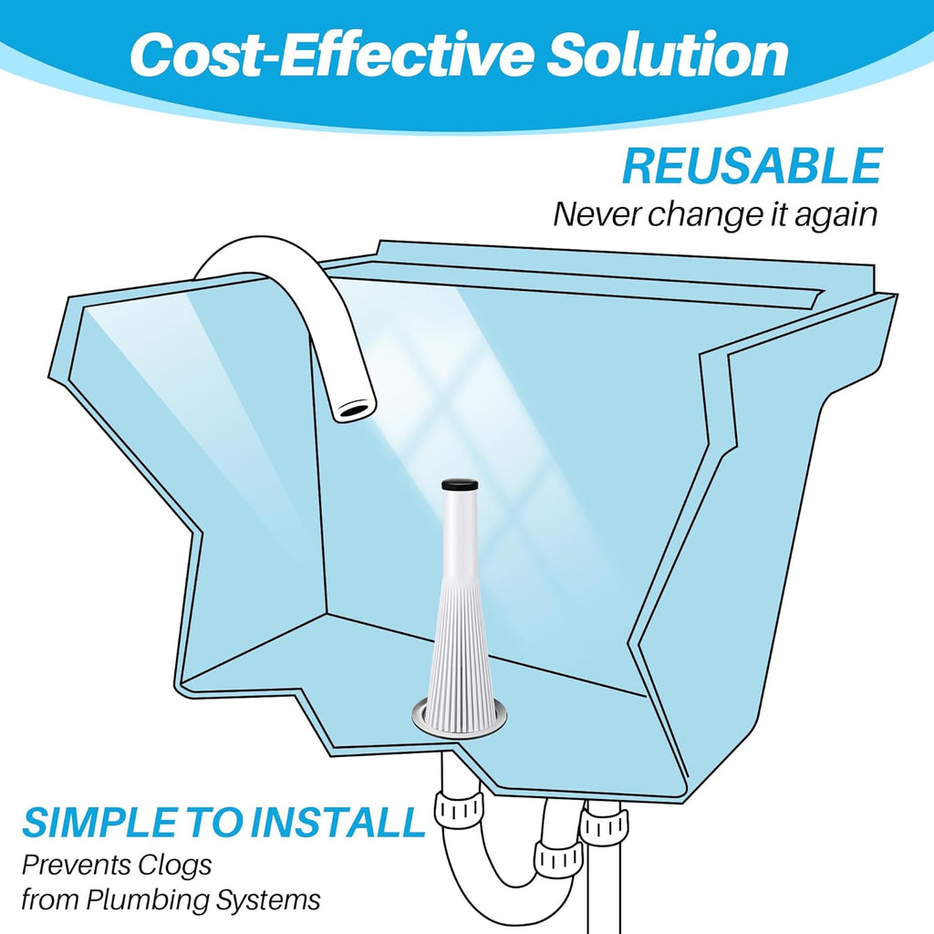 Feekoon 2 Pack Lint Trap for Washing Machine Utility Tub and Sink Drains, Laundry Lint Catcher with Rubber Plugs, Hair Catcher, Compatible with 1. 5''and 1. 75'' Drain to Prevent Clogs in Plumbing
