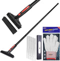 EHDIS Extenble Razor Blade Scraper, 16''-58'' Long Handle 6" Wide Blade Scraper Tool with 10 Double-Edge Blades for Cleaning Paint, Caulk, Adhesive,Painting, Tile, Floors, Walls (068-pro)
