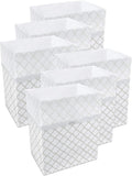 13 Gallon Disposable Pop-Up Trash Cans (6-Pack) with Fitted Bags – Foldable Garbage & Recycling Bins for Parties, Events & Kitchen (Trellis, 17" H x 13.5" W x 10" D)