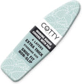 Extra Thick Ironing Board Covers with Pad Standard Size 15x54, Heat Reflective Full Scorch Resistant Padding, Snug Fit Non-Slip Nose Pocket Fastener Straps Elastic Edges, Green Floral