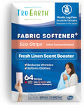 Tru Earth Fabric Softener Strips for Washing Machine, Alternative to Fabric Softener Liquid and Pods, Fresh Linen Scent Booster, Up to 128 Loads Per 64-Count