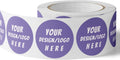 150 Custom Circle/Square BOPP Roll Labels- Personalized Stickers for Business Logo, Party, Wedding Favor, Baby Shower-Any Design Text + Image, Matte/Gloss Finish (4 Inch Circle)