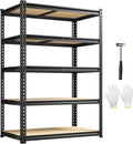 5-Tier Storage Shelves, 1980LBS Adjustable Pantry Shelves, Metal Shelving Unit for Kitchen, Pantry, Closet, Laundry, Garage, 72.06" H x 35.55" W x 15.76" D