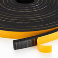16.5 Feet Weather Stripping Door Seal, 1" Wide X 3/8" Thick Door Seal Strip High Density Foam Tape Adhesive Strip for Door Soundproofing,Window Insulation (1" x 3/8" x 16.5FT,Black)