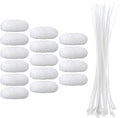 eBoot 15 Pieces Lint Traps Lint Snare Washing Machine Mesh Washer Laundry Hose Filter with 15 Pieces Cable Ties