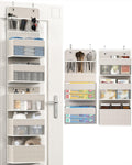 Closet Organizers and Storage, Over The Door Organizer, 6 Shelf Camper Storage, Behind The Door Storage Organizer, Wall Mount Back of Door Hanging Organizers-Beige