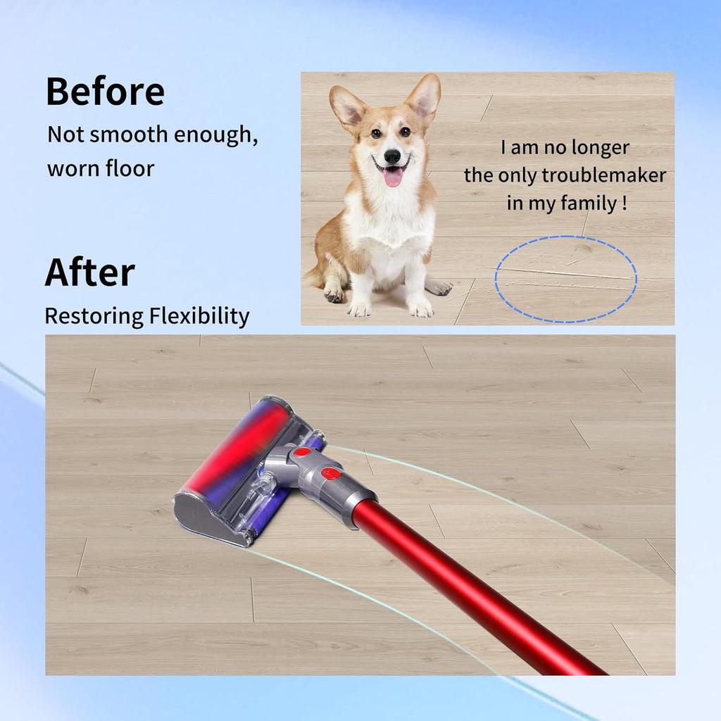 9 Pcs Soft Plush Strips Vacuum Replacement Kit Compatible with Dyson V6,V7,V8,V10,V11 Soft Roller Cleaner Head,Vacuum Attachment Replacement Parts for Home Cleaning