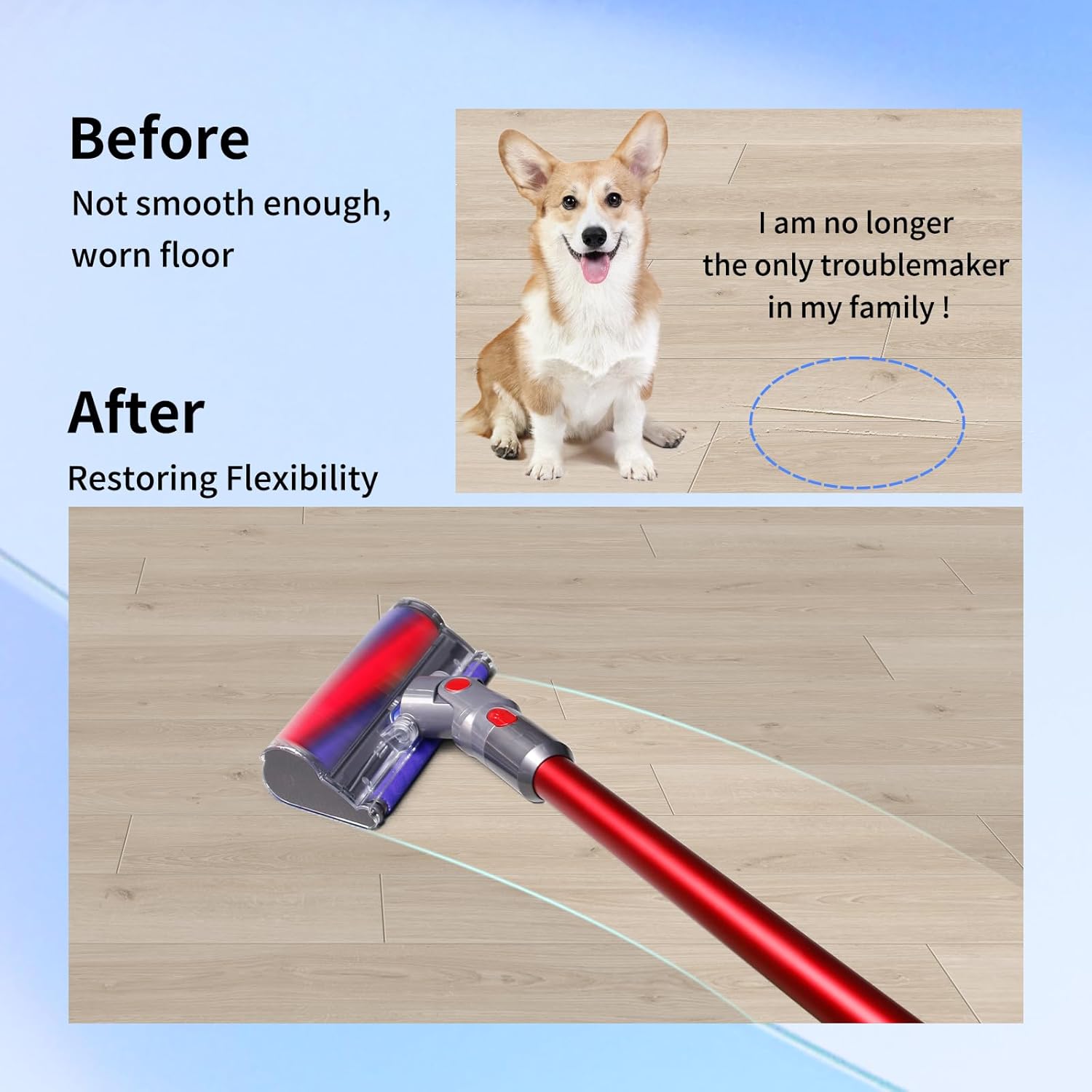 9 Pcs Soft Plush Strips Vacuum Replacement Kit Compatible with Dyson V6,V7,V8,V10,V11 Soft Roller Cleaner Head,Vacuum Attachment Replacement Parts for Home Cleaning