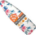 Extra Wide Ironing Board Cover and Pad,18X49 Reflective Silicone Ironing Board Cover,Resist Scorching and Staining,4 Fasteners,Elastic Edges,Large Protective Scorch Mesh Cloth