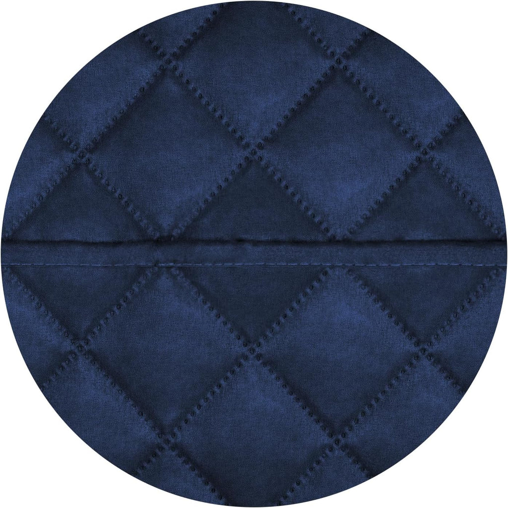 PureFit Reversible Quilted Sofa Cover, Water Resistant Slipcover Furniture Protector, Washable Couch Cover with Non Slip and Elastic Straps for Kids, Dogs, Pets (Oversized Loveseat, Navy/Navy)