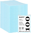 100 Count Disposable Cleaning Towels and Dish Cloths,Super Absorbent Dishcloths,Multi-Surface Cleaning Wipes for Kitchen Dishes, Windows, Bathroom (Blue)