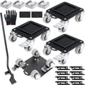 Furniture Movers with 4 Wheels,Heavy Duty Furniture Lift Mover Tool Set with 2000 lbs Load Capacity, Easy Sliders Dolly with Removable Side Guards&Brake, for Moving Appliance,Sofa etc