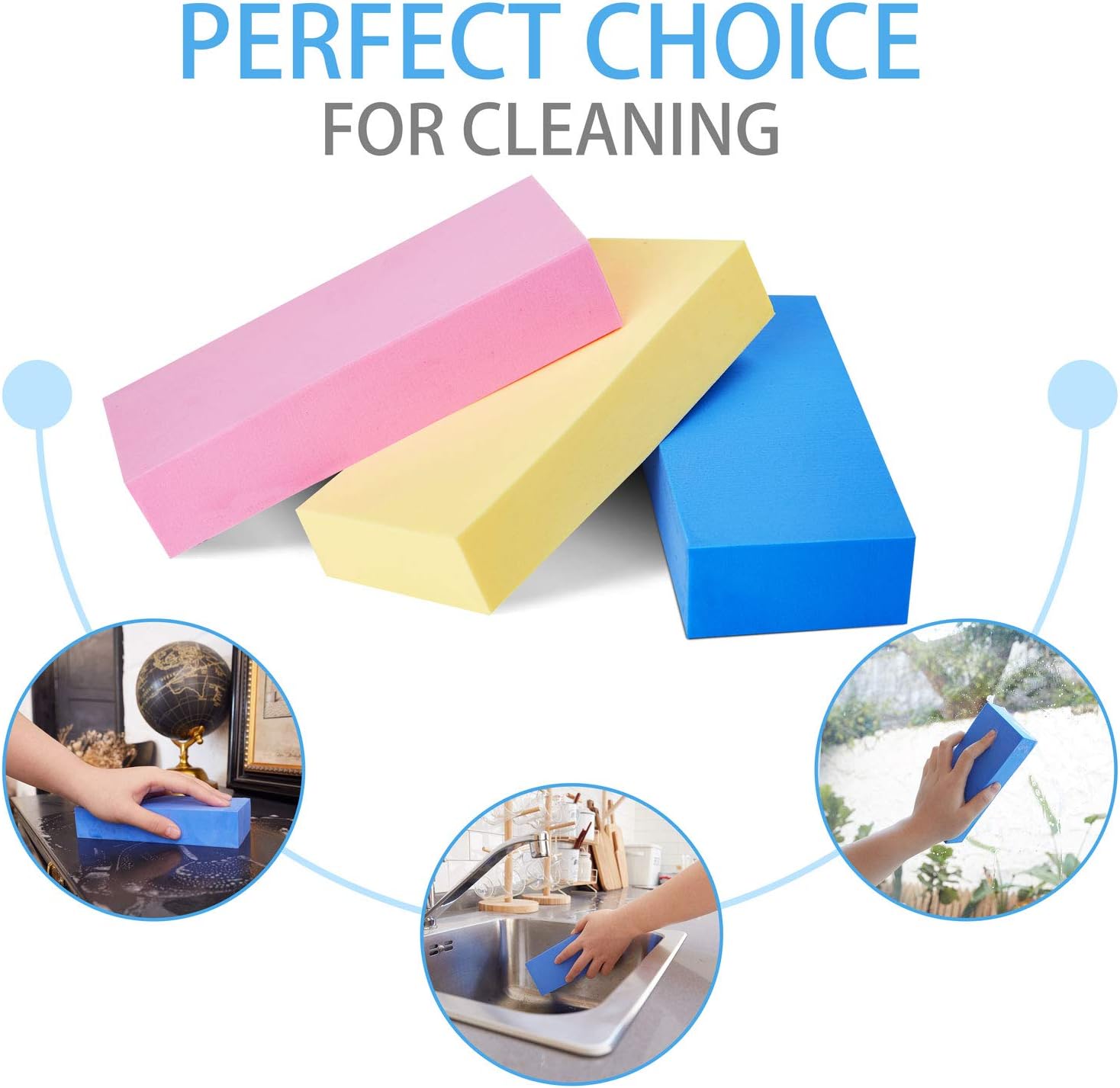 Super Absorbent Sponge Durable Stuff PVA Sponge Box High Water Absorbability Use in Car Boat Kayak After Shower Pick up Liquid Like Vacuum Cleaning Supplies (6 Blue Suction Sponges/Saver Pack)