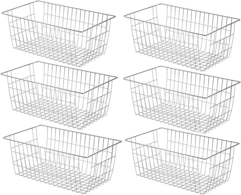 SANNO 15.7in Freezer Baskets Bins - Freezer Storage Containers Organizer for Office, Bathroom, Pantry