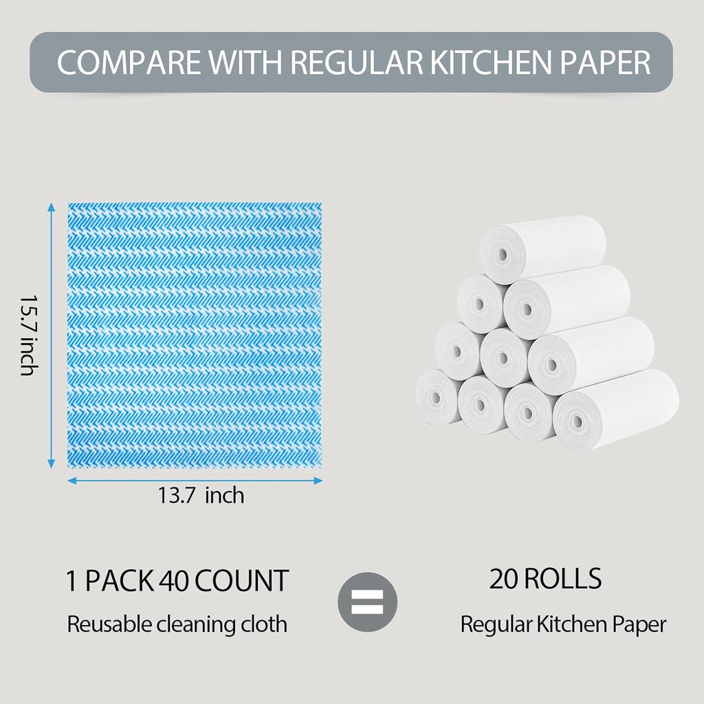 Disposable Cleaning Cloths Dry Handi Wipes Reusable Dish Cloths Multi Use Reusable Cleaning Towels,Machine Washable J Cloth,Heavy Duty Handy Wipes 13.7" X 15.7" 80 Count