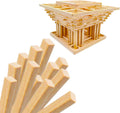 1/2 x 12 Inch 50 PCS Square Dowel Rods Wood Sticks Wooden Dowel Rods Unfinished Bamboo Sticks - for Crafts,Home Decor, Model Making and DIYers