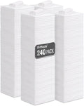 Shop Towels, 240 Pack Commercial Grade Work Rags Microfiber Towel for Cars Cleaning Rags Bulk Detailing Cloth for Automotive Bar Mechanic Restaurant Garage Housekeeping, 11.5"x 11.5", White