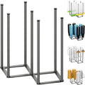 Foldable Bottle Drying Rack, Baby Bottle Drying Rack, Collapsible Cup Draining Holder, Retractable Reusable Storage Bag Dryer with Non-Slip Bottom - Stainless Steels (Starlight Gray)