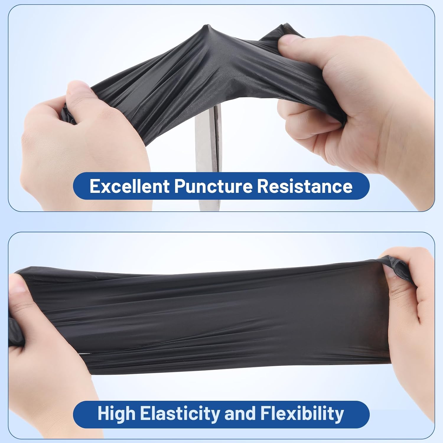 JMU Black Nitrile Gloves XL Case of 1200, 3.5Mil, Latex Free, Powder Free