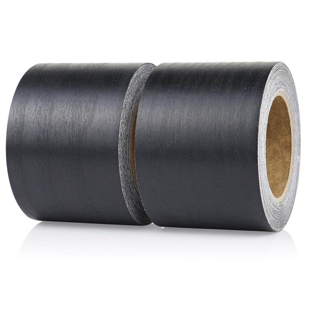 BOMEI PACK Wood Grain Repair Tape,Self Adhesive Repair Patch for Furniture, Floors, Cabinets, Windows, Doors, RV, Home Decor and DIY Projects (2, Black)