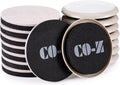 CO-Z Felt Furniture Sliders - 16 Pack with 8 Plastic & 8 Felt Sliders, 3 1/2" Reusable Furniture Sliders for Carpet Hardwood Floors, Heavy-Duty Furniture Gliders Movers, Moving Pads for Hard Surfaces