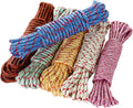 10M Heavy Duty Laundry Drying Clothesline Rope Portable Travel Nylon Cord Sturdy Clothes Line for Outdoor,Camping,Indoor,Crafting,Art Projects,Random Color Pack 2
