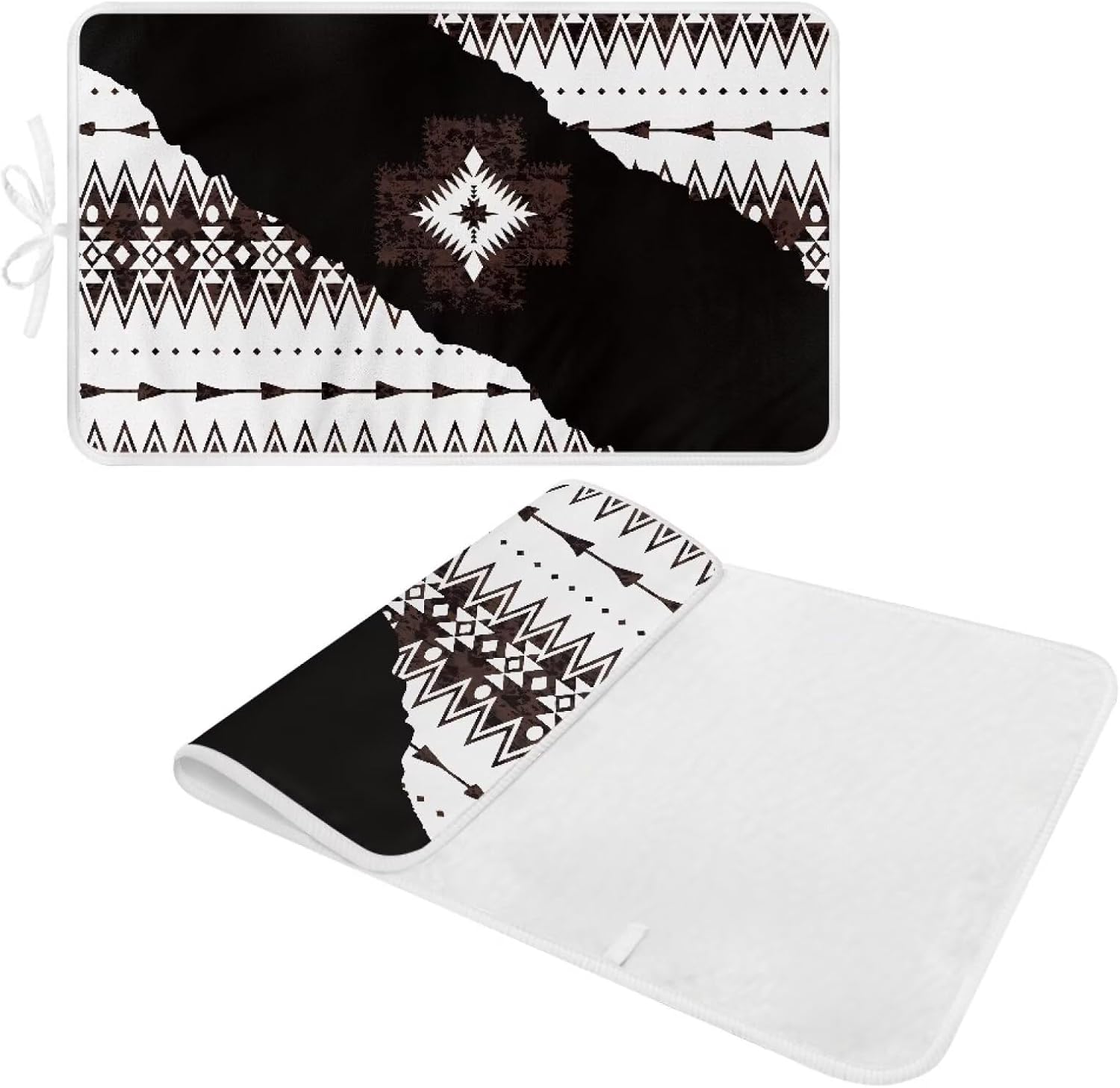 Aztec Print Ironing Mat Portable Ironing Pad Blanket for Table Top Heat Resistance Foldable Lightweight 32 x 16 Inch Small Ironing Pads for Washer,Dryer,Countertop