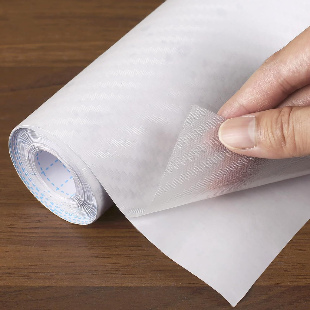 Self-Adhesive Shelf Liner Kitchen Liner, Waterproof Backed Paper Easy Peel and Stick Contact Liner Without Residue for Decor Your Desk Surface, Kitchen Countertops (Clear, 11.8 x 118.1 inches)
