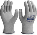 JDL ESD Work Gloves, Anti-Static Gloves for PC Building, 6 pairs, Computer Installation & Repair, High Resistance Carbon Fiber Gloves, Large