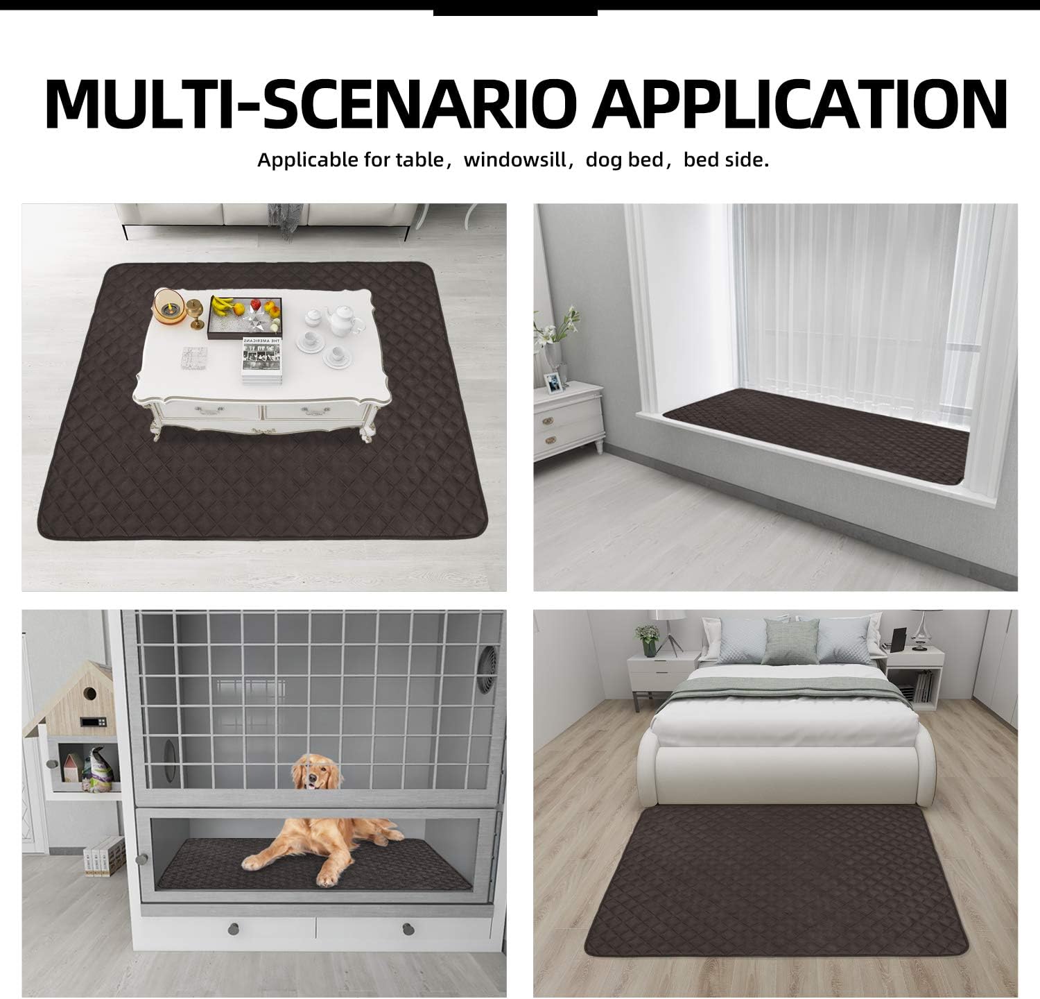 Easy-Going Sectional Couch Covers for Dogs L Shape Sofa Cover Reversible Sofa Slipcover Chaise Lounge Cover Furniture Protector Cover for Pets Dog Cat (42 x 52 inches, Chocolate/Chocolate)