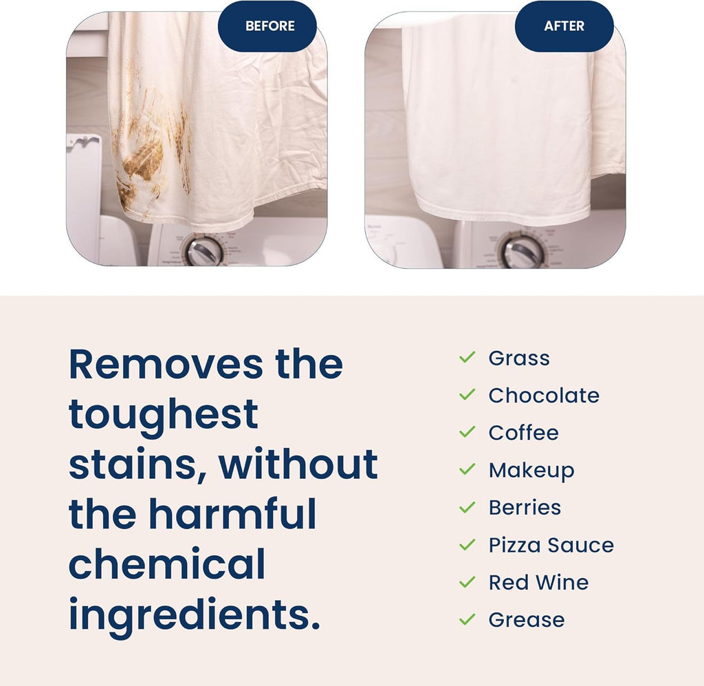 Truly Free Natural Laundry Detergent for Sensitive Skin | Eco Friendly, Plant Based, Baby Clothes Safe | Clean & Easy Powder to Liquid, 1 Pack Detergent + 1 Refillable Jug | Signature Scent, 50 Loads