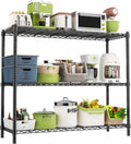 Storage Shelves, 48" L x 20" W x 47" H Heavy Duty Garage Wire Shelving Unit Loads 1200LBS, 3-Tier Adjustable Metal Industrial Utility Shelf Rack for Kitchen, Laundry Room, Basement