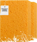 2 PCS Large Natural Cellulose Sponges 6x4x2 Inch - Super Absorbent and Biodegradable, Perfect for Home & Kitchen Cleaning, Boat Bail, Car Washing