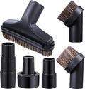 6 Pcs Vacuum Attachments Accessories VAC Attachments 1.25'' 25mm and 36mm Shop Round Dust Brush Vacuum Hose 5.9 Inch Floor Attachment Brush Replacement with 1-1/4 to 1-3/8 Inch Adapter(Simple Style)