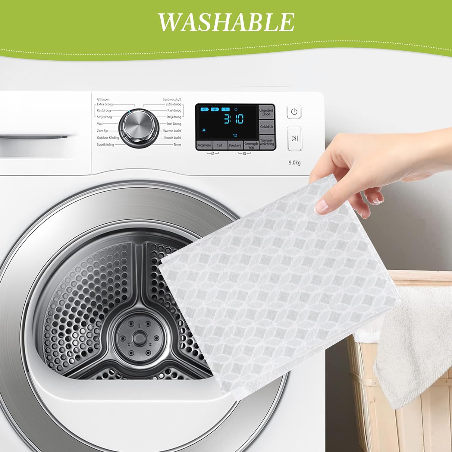 Cooyes Refrigerator Liners 17.7" x 24", Absorbent Strong Grip Fridge Liners Washable, Fridge Shelf Liner for Kitchen Cabinets, Non-Adhesive Refrigerator bin Liners and Mats