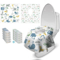 Blissful Diary 20 Pcs Toilet Seat Covers Disposable for Toddlers & Adults, Extra Large Waterproof, Portable Package for Travel, Kids Potty Training