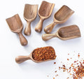 Wooden Scoops for Canisters 6PCS Acacia Wooden Scoop for Jars Mini Measuring Spoons for Ground Coffee Scoops Wood Scoop for Seasoning Bath Salt Laundry Detergent Shovel Measuring-Multipurpose