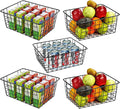 5 Pack Wire Storage Baskets, Premium Pantry Baskets for Storage, Metal Freezer Storage Organizer Baskets Bins with Handles for Kitchen Cabinets, Pantry, Bathroom (Black, Small)