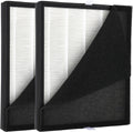 2 Packs KJ190L Replacement Filter with Washable Filter Compatible with MOOKA® H13 HEPA Filter Pet Air Purifier, Upgraded Activated Carbon Filter,Removes pet Hair Odors