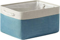 TheWarmHome Fabric Storage Bin with Handles,Storage Basket for Home Storage and Organization, Shelf Basket with Cover for Living Room Bedroom Closet（White & Green Large,15.7L*11.8W*8.3H