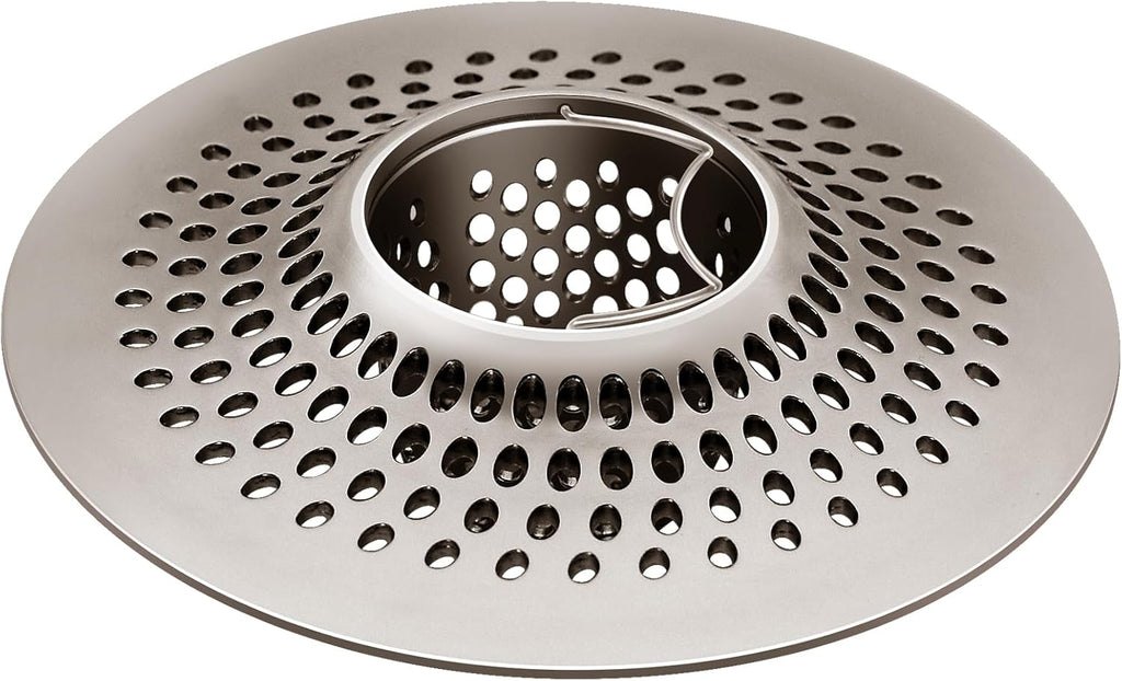 LEKEYE Shower Drain Hair Catcher/Bathroom Drain Cover/Bathtub Drain Strainer/Shower Stall Drain Protector(Brushed Nickel)